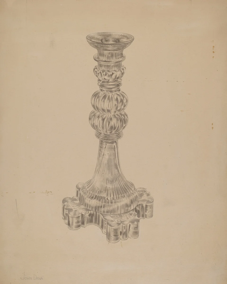 Candlestick by John Dana, index of american design, 1938