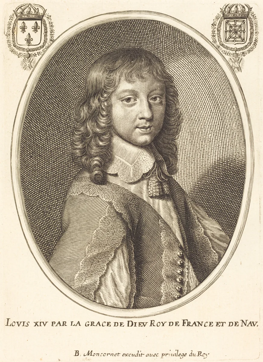 Louis XIV by Balthasar Moncornet, print, 1600-1668