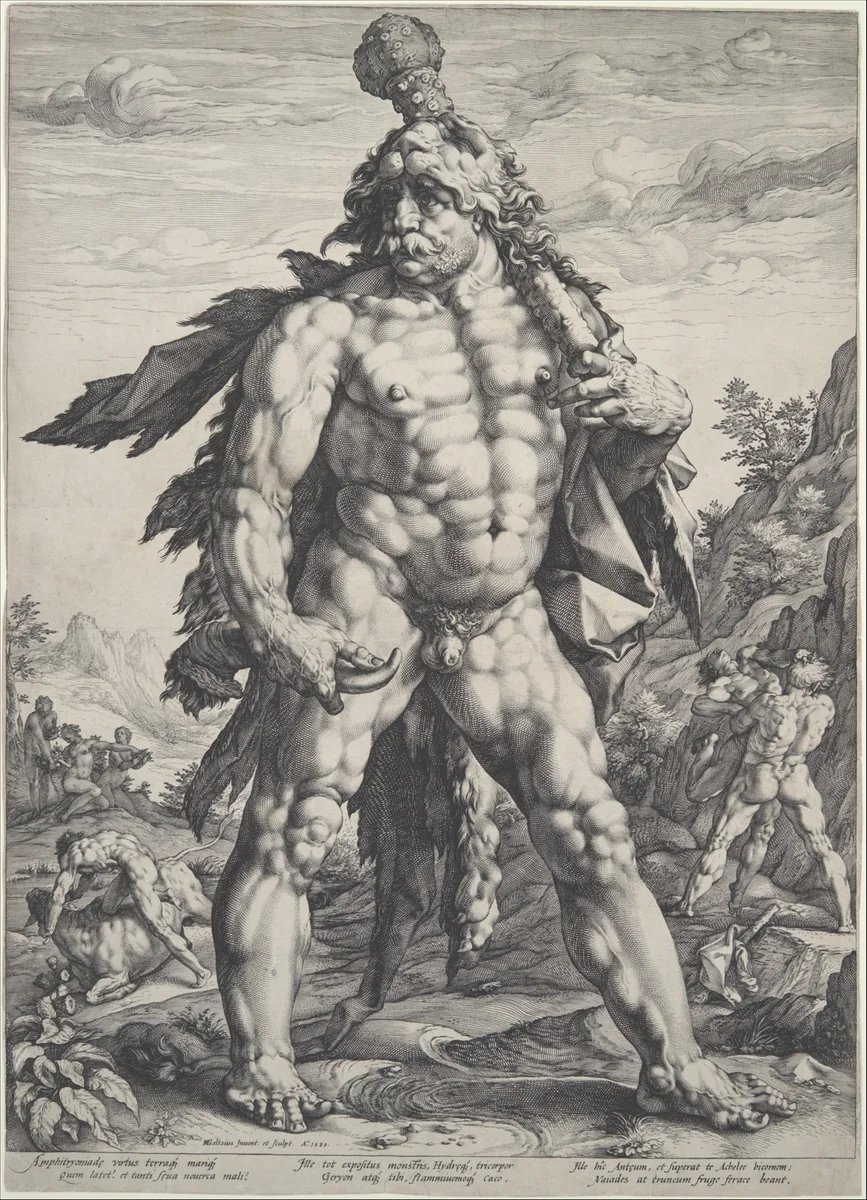 The Great Hercules by Hendrick Goltzius, print, 1589