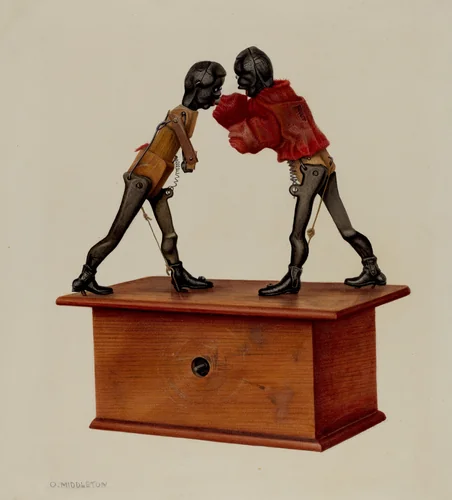 Boxing Negroes by Owen Middleton, index of american design, 1939