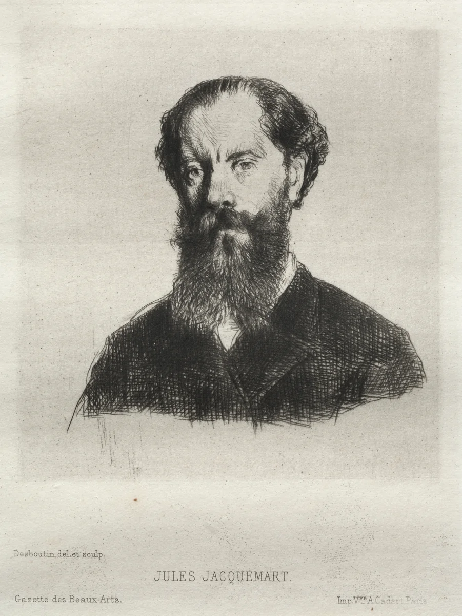Jules Jacquemart by Marcellin Gilbert Desboutin, print, 1876