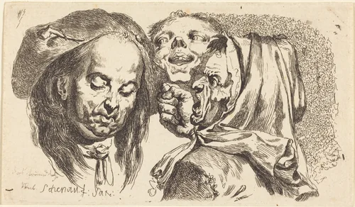 Old Woman Scolding a Man by Johann Eleazar Schenau, portfolio, 1765