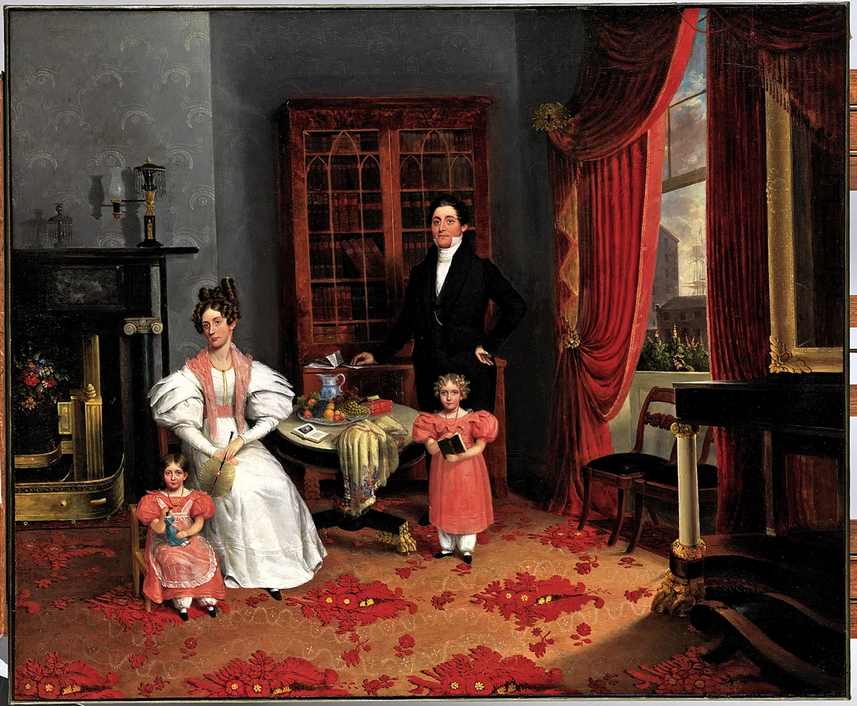 The Family of John Q. Aymar by George W. Twibill Jr., artwork, 1830-1836