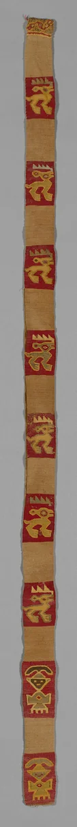 Fragment (Band) by Chancay, textile, 1000-1476