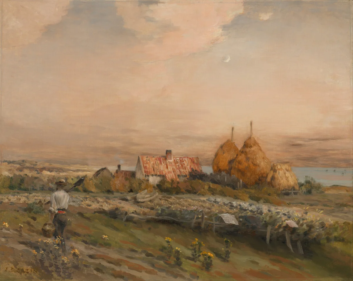 Homestead by the Sea by Jean-Charles Cazin, painting, 1876