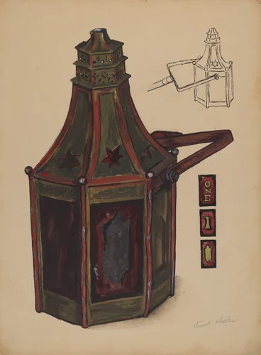 Lantern by Stewart Wheeler, index of american design, 1936