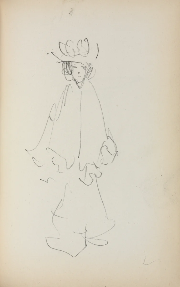 Italian Sketchbook: Standing Woman (page 147) by Maurice Prendergast, book, 1898-1899