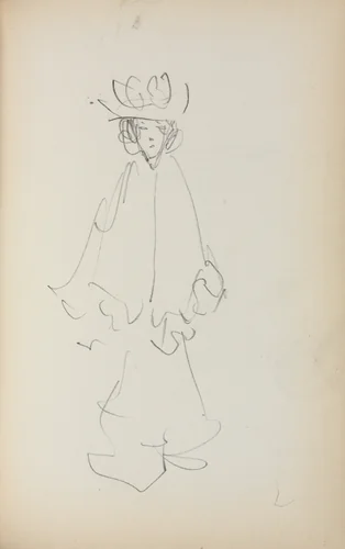 Italian Sketchbook: Standing Woman (page 147) by Maurice Prendergast, book, 1898-1899