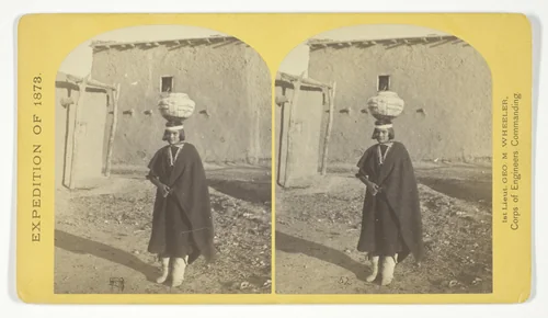 Zuni Indian Girl, with water olla, No. 17 from the series "Geographical Explorations and Surveys West of the 100th Meridian" by Timothy O'Sullivan, photograph, 1873