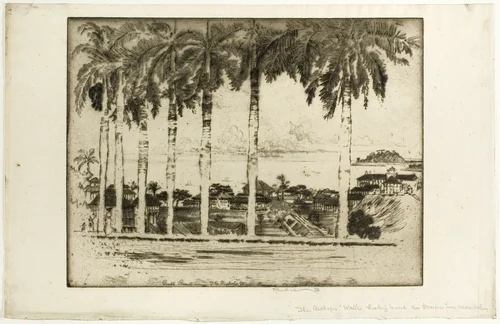 Bishops Walk, Ancon Hill, Panama by Joseph Pennell, print, 1912