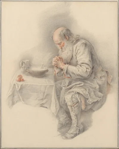 The Benediction by Jacques André Portail, drawing, 1755-1765