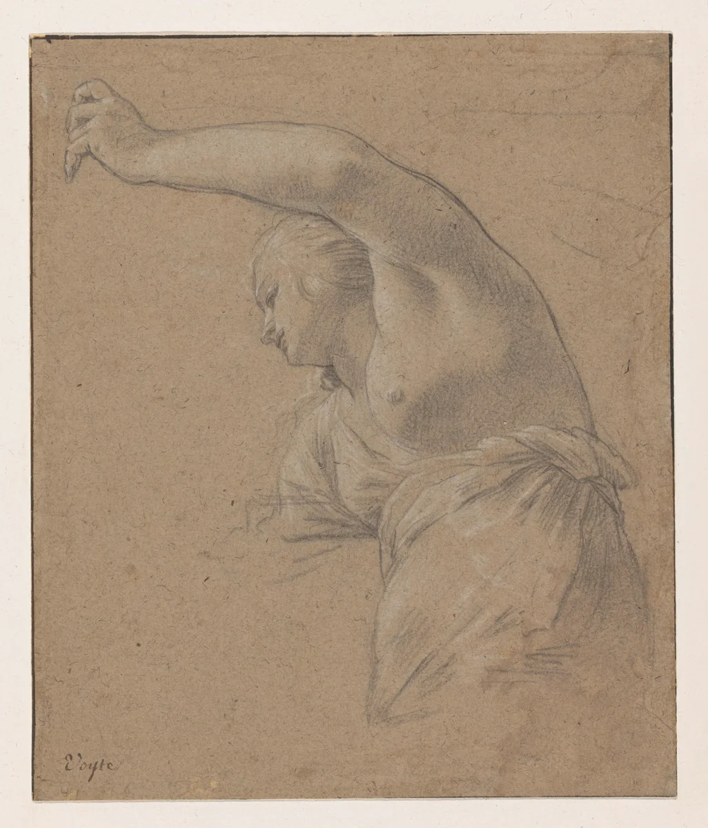 Aurora by Simon Vouet, drawing, 1600-1659