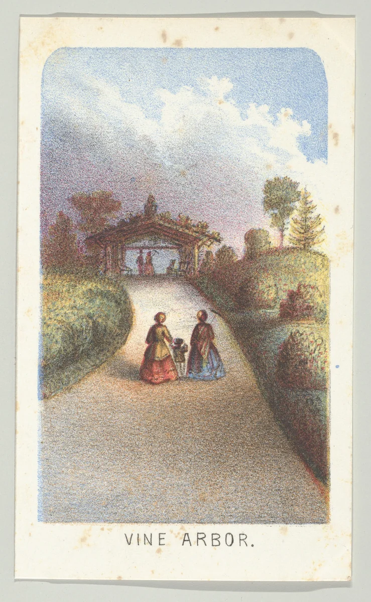 Vine Arbor, from the series, Views in Central Park, New York, Part 3 by Louis Prang & Co., print, 1864