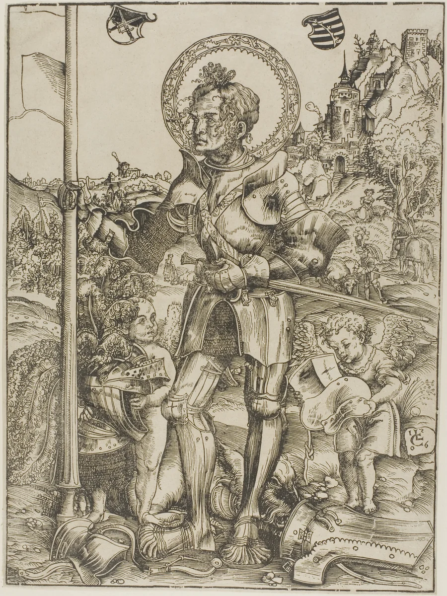 Saint George Standing by Lucas Cranach the Elder, print, 1506