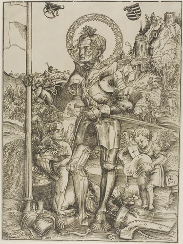 Saint George Standing by Lucas Cranach the Elder, print, 1506
