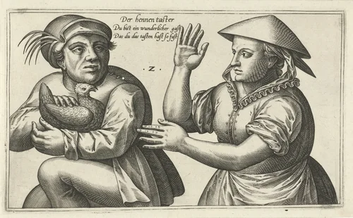 Hennentaster by Julius Goltzius, print, 1560-1595