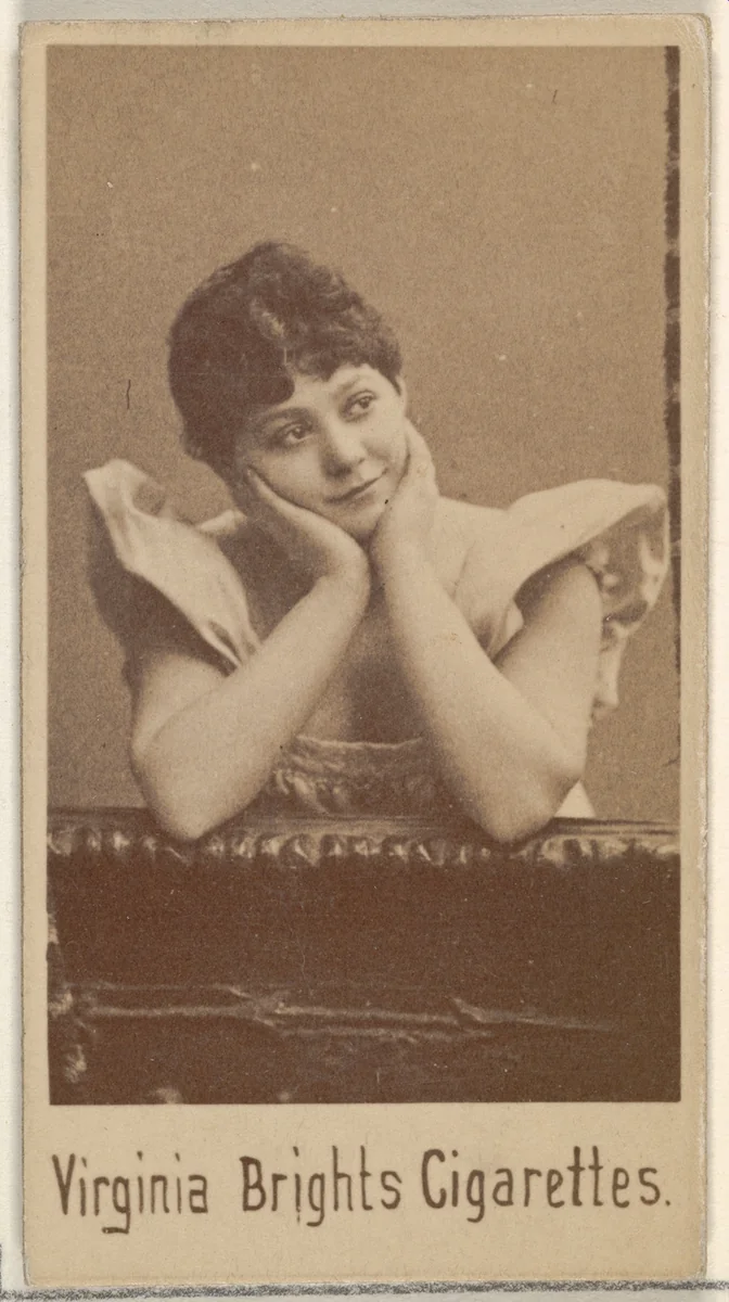 From the Actors and Actresses series (N45, Type 5) for Virginia Brights Cigarettes by Allen & Ginter, photograph, 1885-1891