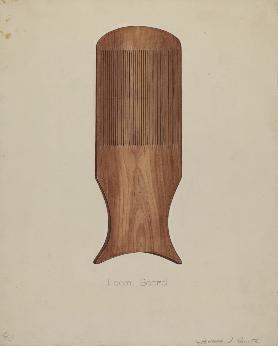Shaker Tape Loom by Irving I. Smith, index of american design, 1935-1942