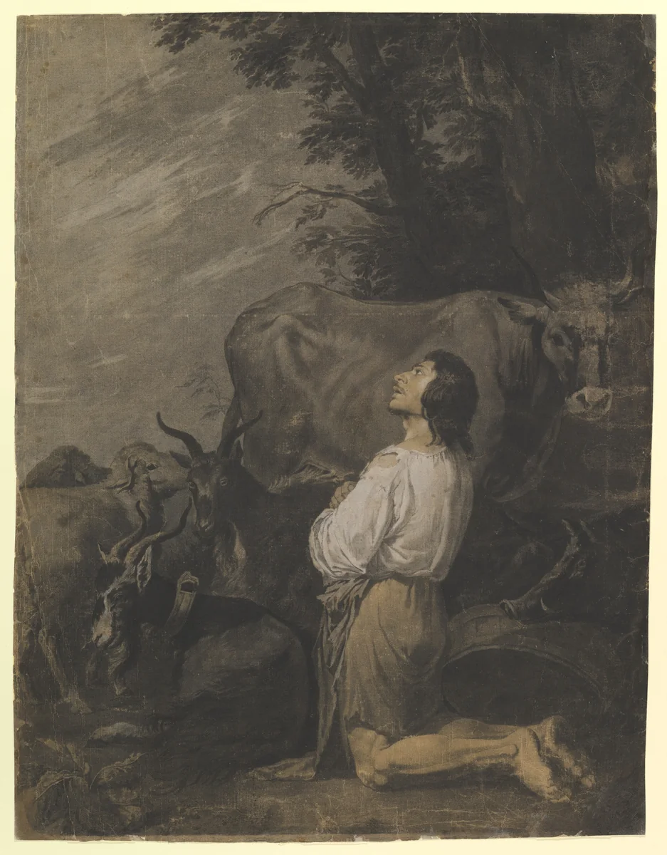 The Prodigal Son by Salvator Rosa, drawing, 1615-1673