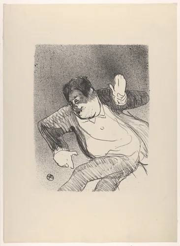 Caudieux at the Petit Casino (from Le Café Concert) by Henri de Toulouse-Lautrec, print, 1893