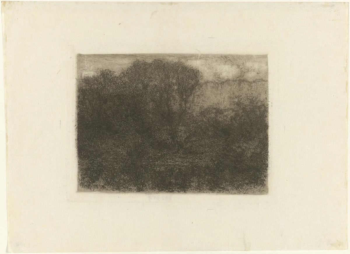 Bosvijver by Matthijs Maris, print, 1880-1883