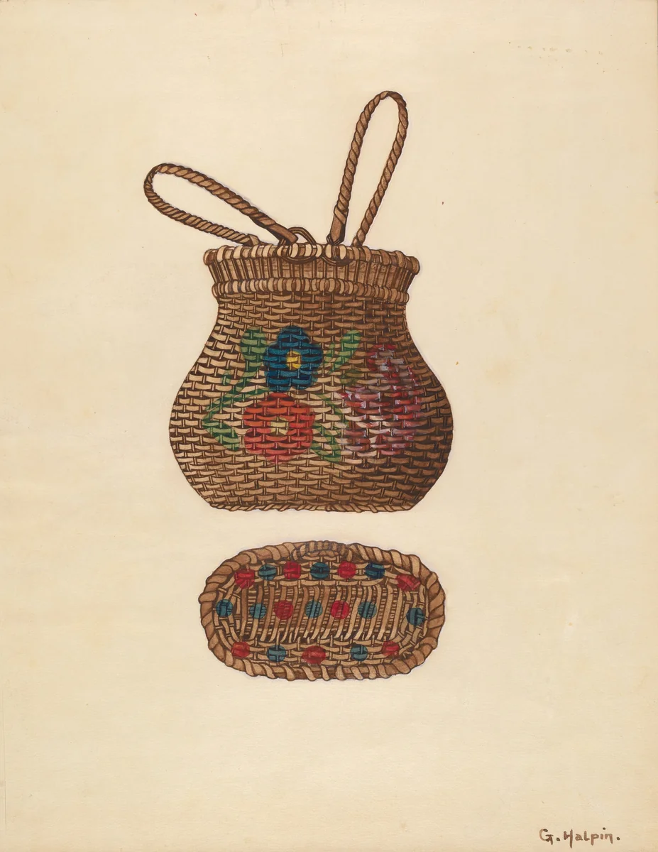Miniature Basket by Grace Halpin, index of american design, 1936