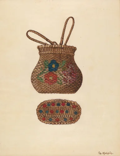 Miniature Basket by Grace Halpin, index of american design, 1936