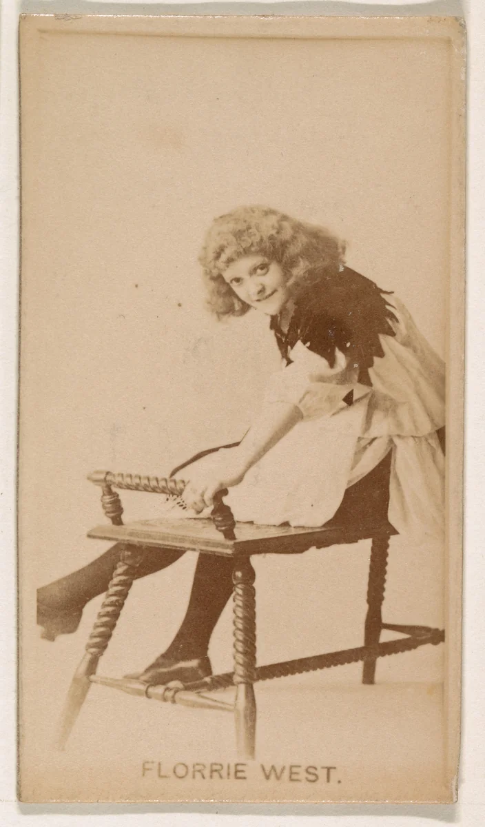 Florrie West, from the Actresses series (N245) issued by Kinney Brothers to promote Sweet Caporal Cigarettes by Kinney Brothers Tobacco Company, photograph, 1890