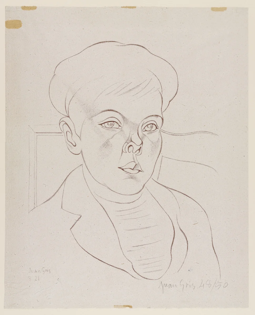 Portrait of a Boy by Juan Gris, print, 1921