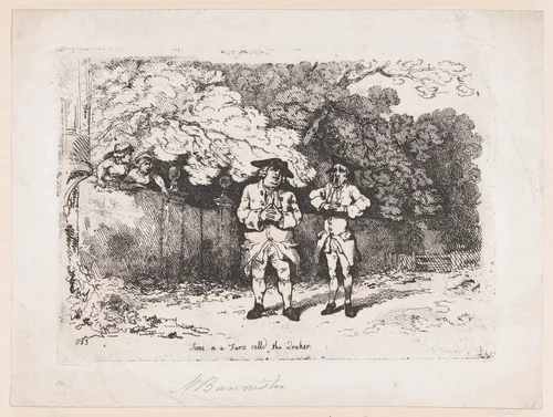 Scene in a Farce called The Quaker by Thomas Rowlandson, print, 1783