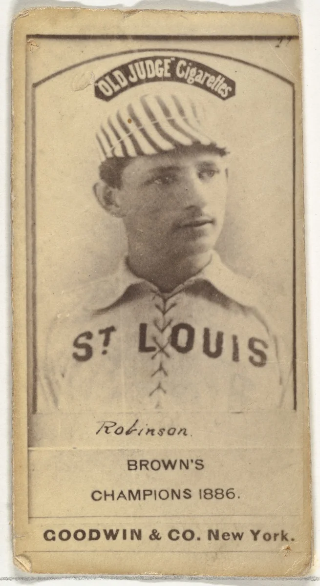 William H. "Yank" Robinson, Shortstop, St. Louis Browns, from the Old Judge series (N172) for Old Judge Cigarettes by Goodwin & Company, photograph, 1886