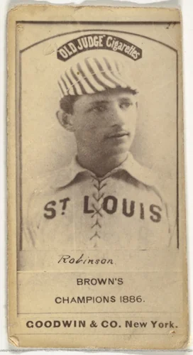 William H. "Yank" Robinson, Shortstop, St. Louis Browns, from the Old Judge series (N172) for Old Judge Cigarettes by Goodwin & Company, photograph, 1886