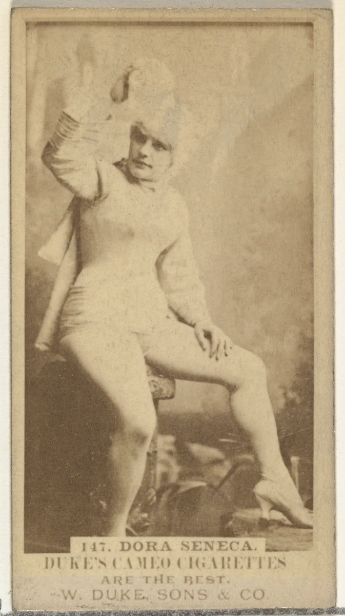 Card Number 147, Dora Seneca, from the Actors and Actresses series (N145-5) issued by Duke Sons & Co. to promote Cameo Cigarettes by W. Duke, Sons & Co., photograph, 1880-1889
