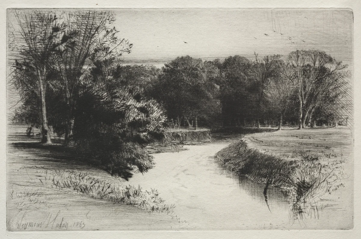 A Sunset in Ireland by Francis Seymour-Haden, print, 1863