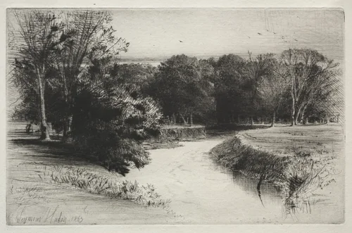 A Sunset in Ireland by Francis Seymour-Haden, print, 1863