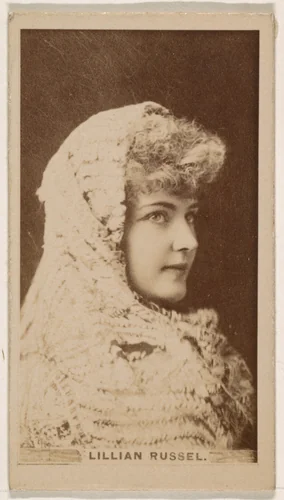 Lillian Russell, from the Actresses series (N245) issued by Kinney Brothers to promote Sweet Caporal Cigarettes by Kinney Brothers Tobacco Company, photograph, 1890