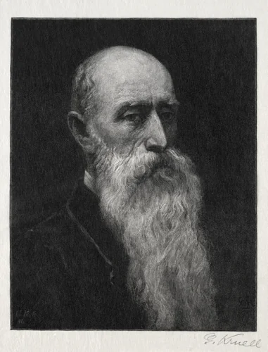 William Morris Hunt by Gustav Kruell, print, 1877-1887
