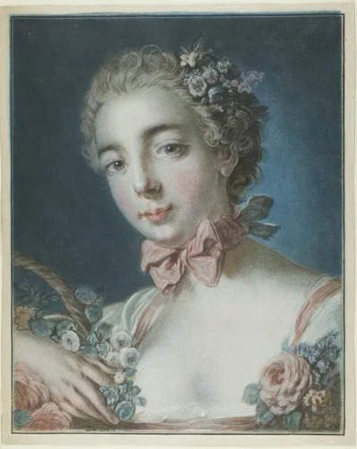 Head of Flora by Louis Marin Bonnet, print, 1769