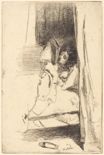 The Slipper by James McNeill Whistler, print, 1858