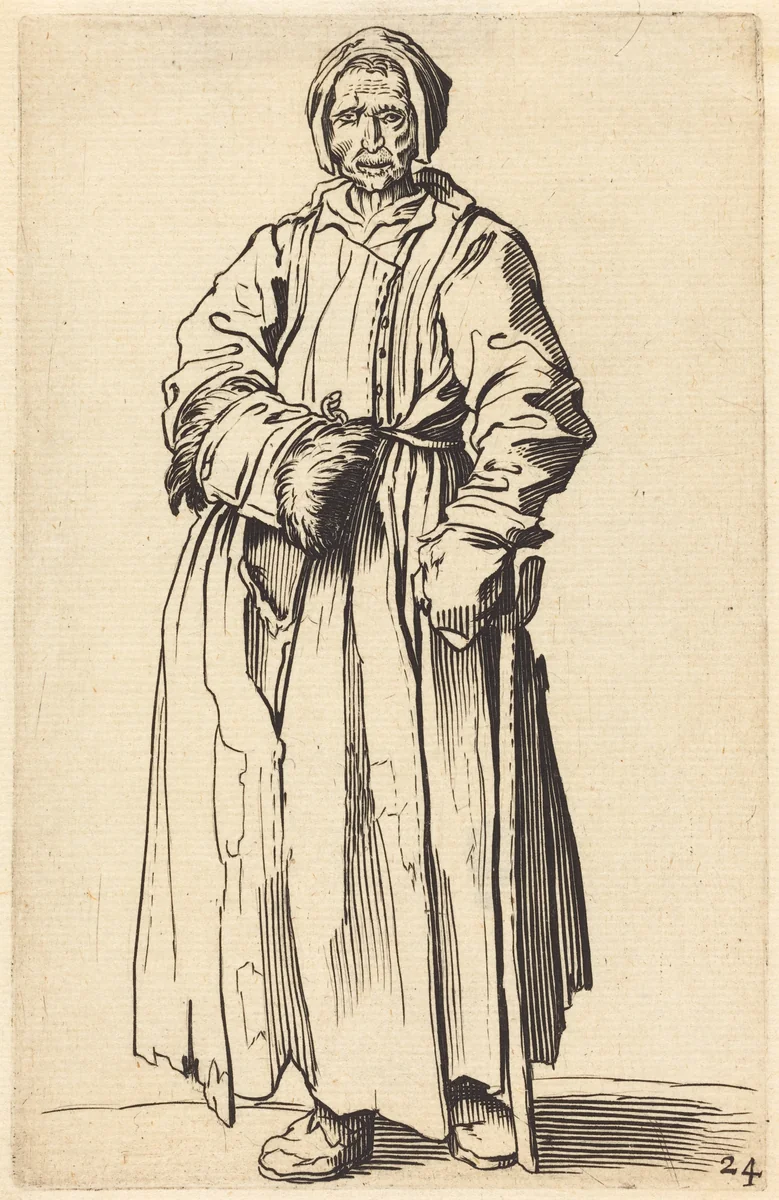 One-Eyed Woman by Jacques Callot, print, 1622-1699