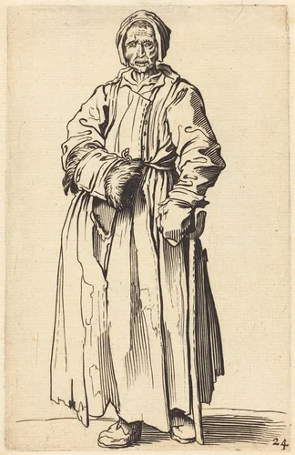 One-Eyed Woman by Jacques Callot, print, 1622-1699