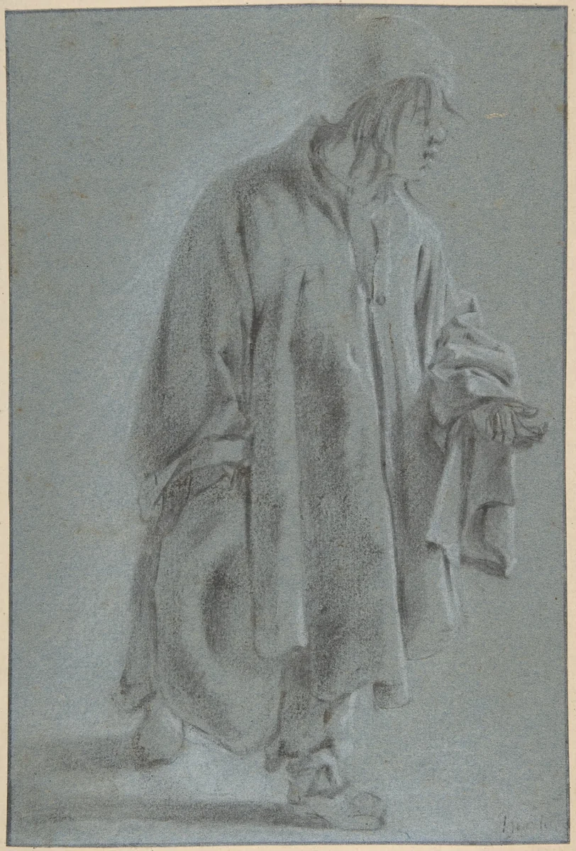 Standing Beggar by Jan Both, drawing, 1613-1652