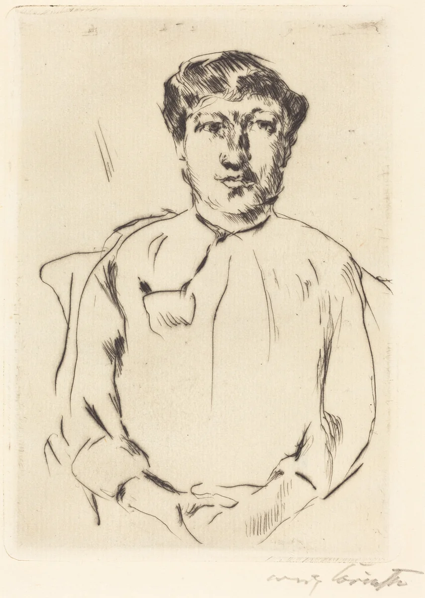 Frauenbildnis (Portrait of a Woman) by Lovis Corinth, print, 1914