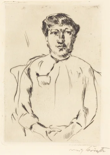 Frauenbildnis (Portrait of a Woman) by Lovis Corinth, print, 1914