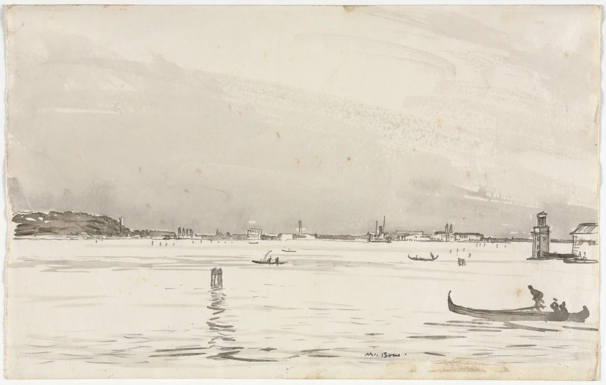 Lagoon, Venice by Muirhead Bone, drawing, 1920-1953
