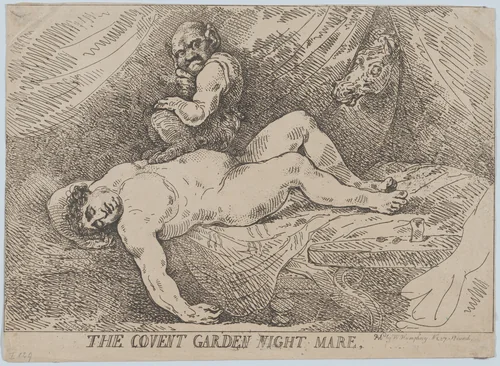 The Covent Garden Night Mare by Thomas Rowlandson, print, 1784