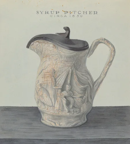 Syrup Pitcher by Cleo Lovett, index of american design, 1938