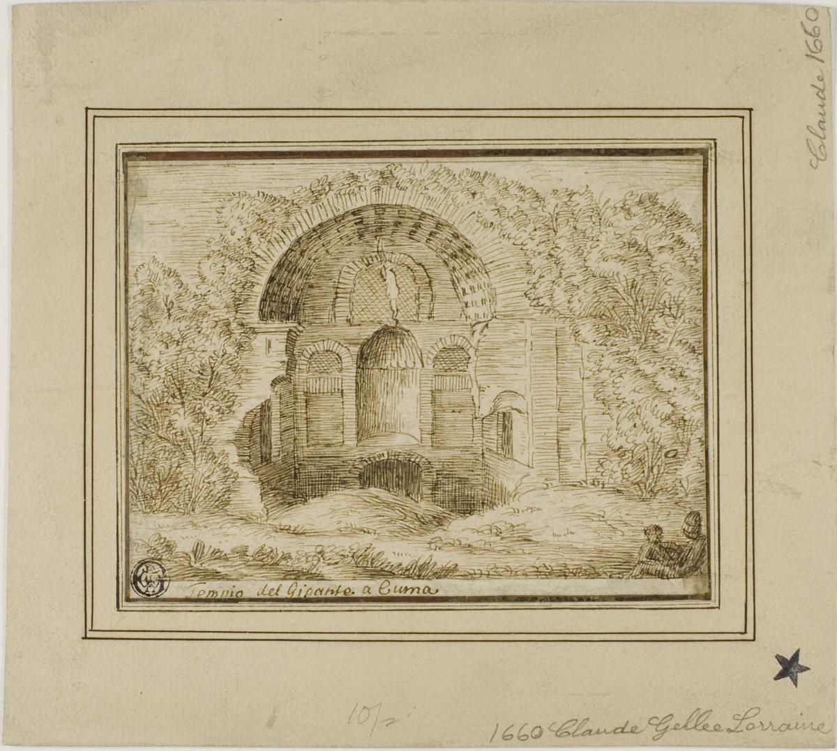 Giant's Temple at Cumae by Unknown Artist, drawing, 1601-1700