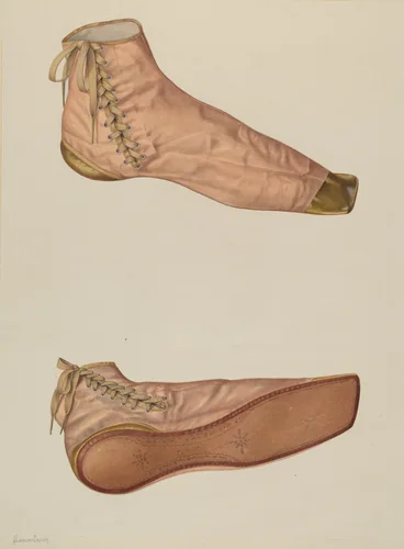 Woman's Silk Shoe by H. Langden Brown, index of american design, 1937