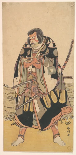 The Actor Ichikawa Danjūrō V as a Warrior Near the Seashore by Katsukawa Shunkō (勝川春好), print, 1780-1800